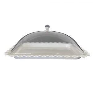 Plateau Blanc Diamant avec Couvercle