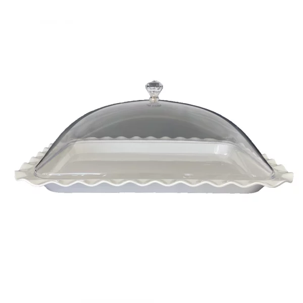 Plateau Blanc Diamant avec Couvercle