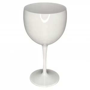 Verre à Pied en Mélamine Blanc