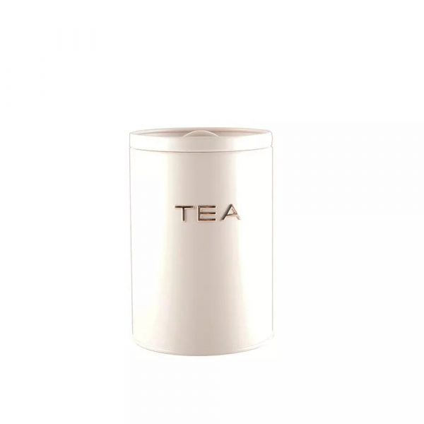 Lot De Trois Boites en Acier Beige, Café, Thé et Sucre. – Image 4