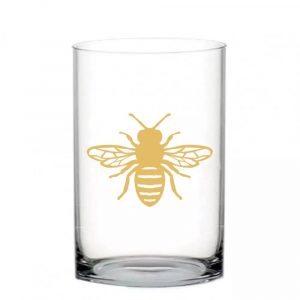 Vasse Abeille Transparent en Verre 10X10x17cm.