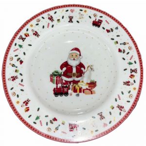 Service 18 Pièces de Noel en Porcelaine Fine.
