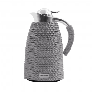 Thermos Gris 1L + Plateau assortis en similicuir