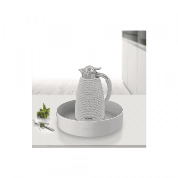 Thermos Gris 1L + Plateau assortis en similicuir – Image 4